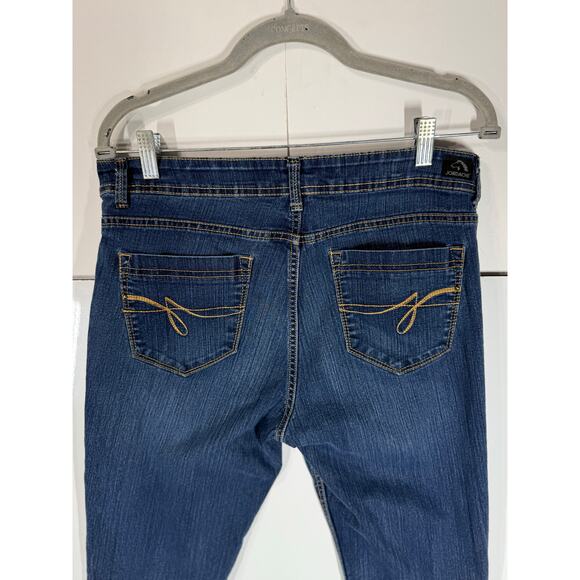 Jordache Skinny Fit Jeans Dark Wash Mid Rise Preppy Casual Womens 12W - Picture 3 of 9